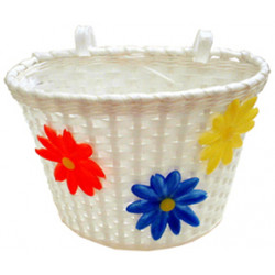 CYKELKORG BARN VIT PLAST MÅTT: 26 x 16 x 16cm