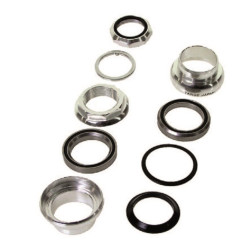 Styrlager 1-1/8 gängat, Gängat gaffelrör 25,4. Alu