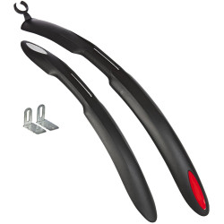 Skärmset MTB fram/bak 24-26" bredd 60mm svart