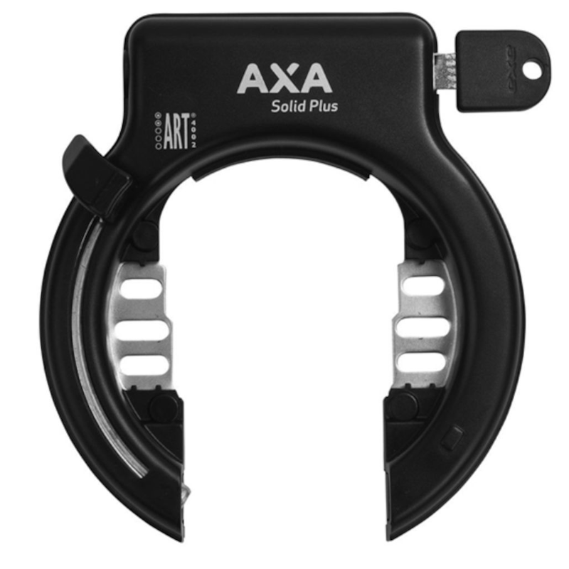 Ringlås solid plus AXA med hål med fäste för extra wire, SSF